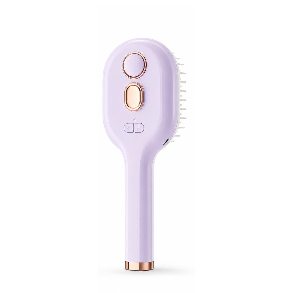 Rechargeable Scalp Massage Brush 3-in-1 Hair Care Comb Electric Spray Air Cushion Massage Comb Purple