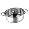 Stainless Steel Hot Pot Thicken Bottom Universal Stainless Steel Casserole with Lid 10.2in