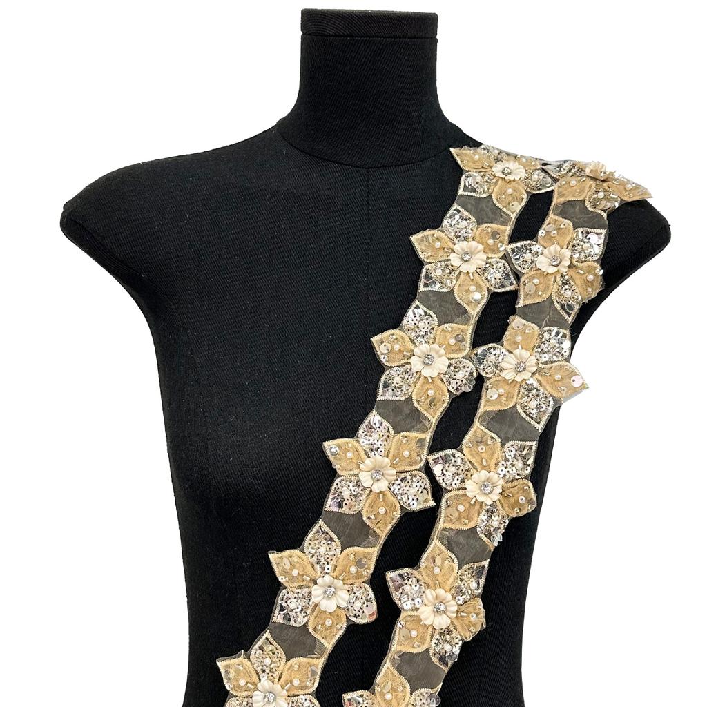 8Cm Three-Dimensional Flower Nail Diamond Sequin Lace Diy Bag Shoes And Hats Accessories Clothing Decorative Lace Accessories