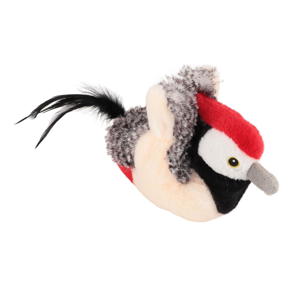 Pet Plush Toy Interactive Soft Flapping Bird Squeaky Cat Electric Plush Toy for Home Indoor