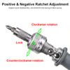 Two Way Ratchet Screwdriver Set with 10 Bits 180 Degrees  Alloy Elbow Screwdriver 6.35MM Screw Driver