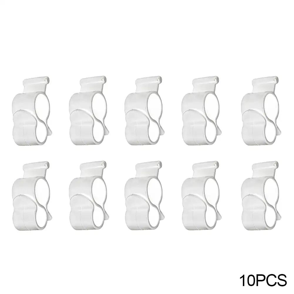 

10 шт. Кемпинговый тент крючки клипсы караван кемпер шнур свет зажим для веревки крючки для палаток многоцелевой RV путешествия палатка клипса вешалка для света белый