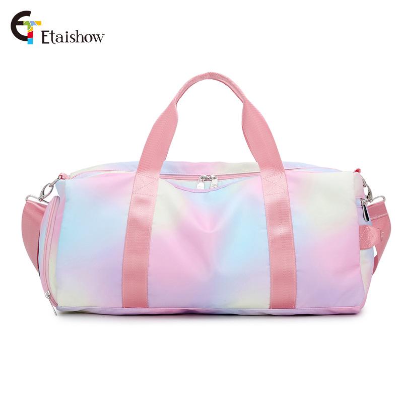 

Women s Waterproof Yoga Travel Bag - Large Capacity, Printed Cylinder Handbag & Shoulder Bag красный