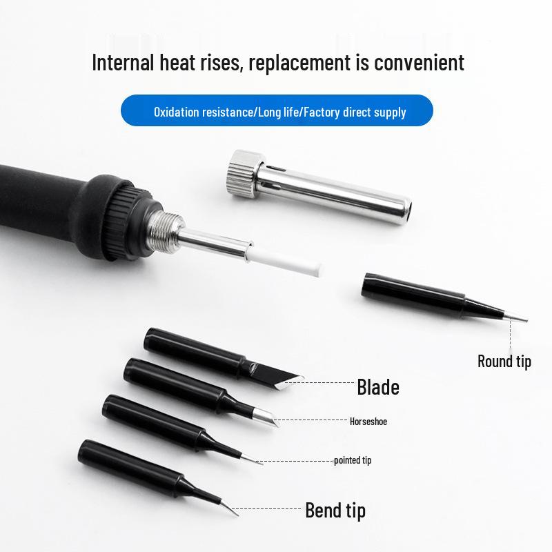 936 Internal Heating Soldering Iron Tip, Constant Temperature, Chrome & Black Diamond, Lead-Free