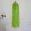 Simulation Plant Green Weeping Willow Wall Hanging Willow Leaf Winding Decorative Plastic Fake Green Plant 5 Forks Across The River Dragon Rattan