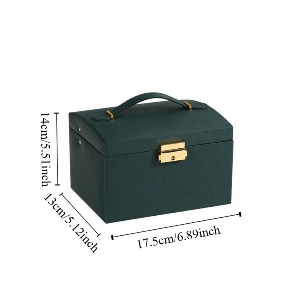 Rings Necklace Jewelry Holder PU Leather Jewelry Storage Case Fashion Square Jewelry Box  Outdoors