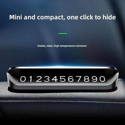 Simple Car Temporary Parking Card Phone Number Car Phone Holder Luminous Telephone Number Plate Car Park Car-styling Accessories