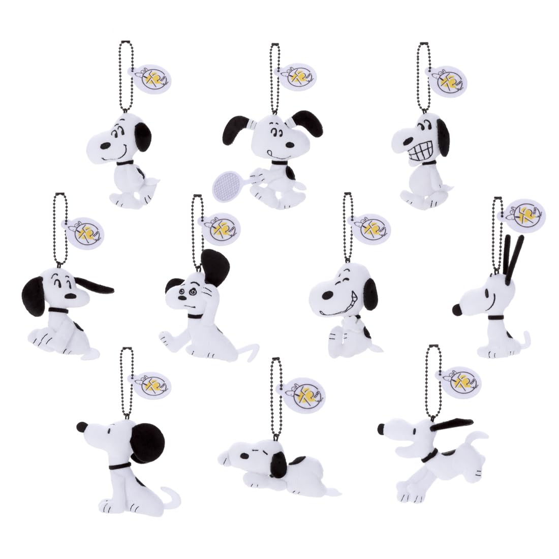 

Takara Tomy Arts (TAKARATOMY A.R.T.S) Peanuts 75th Anniversary Plush Toy Mini Mascot Snoopy Plush Toy Approximately 9cm Tall