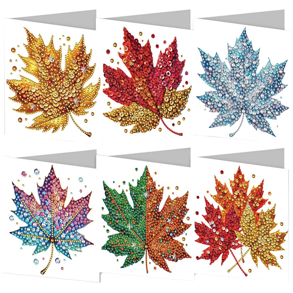 

6 ШТ. Сделай сам Стразы Алмазная Мозаика Открытки Рождественский Узор Алмазная Живопись Поздравительные Открытки Открытки Благодарности и Праздничные Пожелания