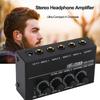 4 Channel Line Mixer Mini Sound Mixer DC 12V Easy Operation Audio Mixer Ultra Low Noise 4 Input 1 Output with Power Adapter