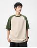 Japanese 200g Minimalist Printed Loose Men's Short-sleeved T-shirt with Antibacterial Cooling Effect