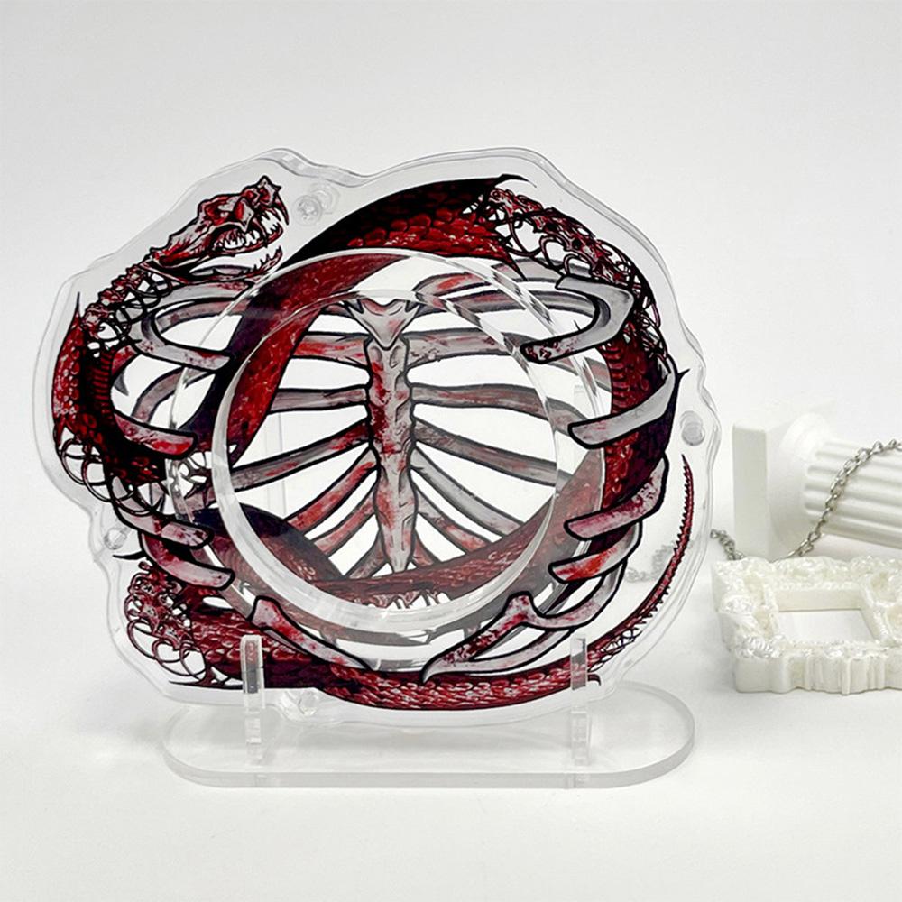 New 58/75MM Acrylic Photo Frame Badge Protection Photo Frame Gothic Style and Snake Badge Decoration Storage Display Frame