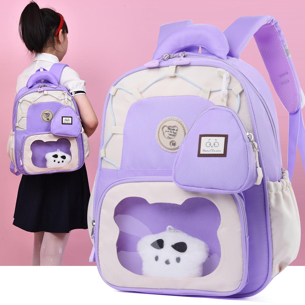 School Bag Soft Polyester Lining Simple Design Middle Class Children Bags Travel