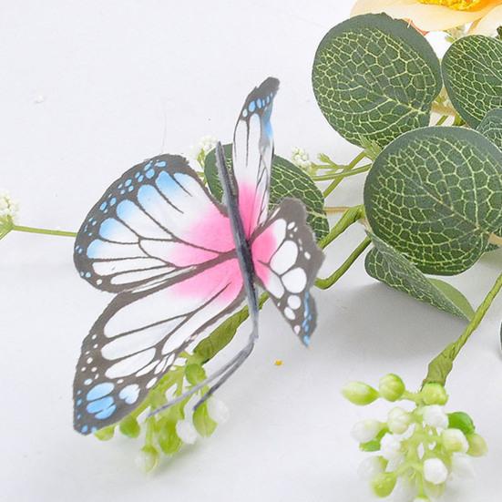 Yousheng Artificial Wildflowers Bouquet Fake Flower Eucalyptus Stem with Butterfly Faux Silk Floral Arrangement for Farmhouse Table Centerpiece Home