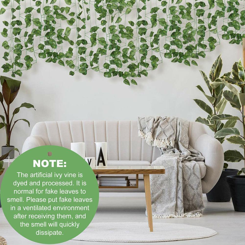 

Искусственные растения, лианы, настенные, ротанговые листья, ветки, зеленый домашний шелк, пластиковый садовый плющ F E4I7