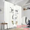2pcs 2D Flat Printing Curtains Season Everything With Love Floral 100% Polyester Without Electricity Seasonal Party & Holiday
