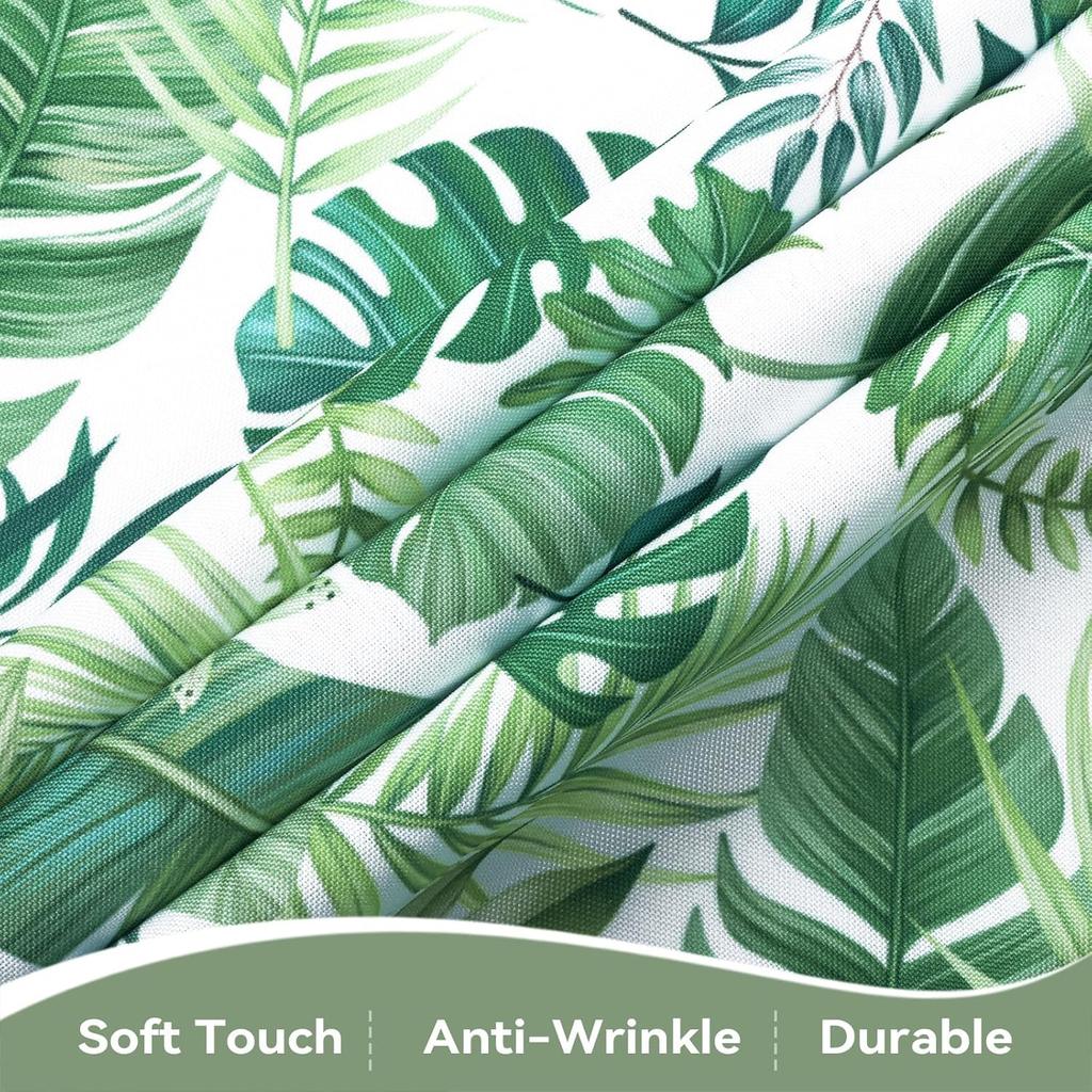 Summer Tropical Palm Leaf Rectangle Tablecloth for Table Decor Washable Kitchen Dining Tablecloth Wedding Party Decorations
