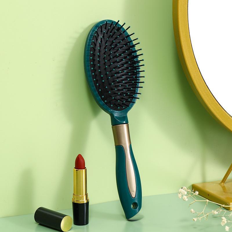 

Антистатическая расческа для вьющихся волос с воздушной подушкой для массажа кожи головы - идеально подходит для длинных и прямых волос Airbag Comb зелёный