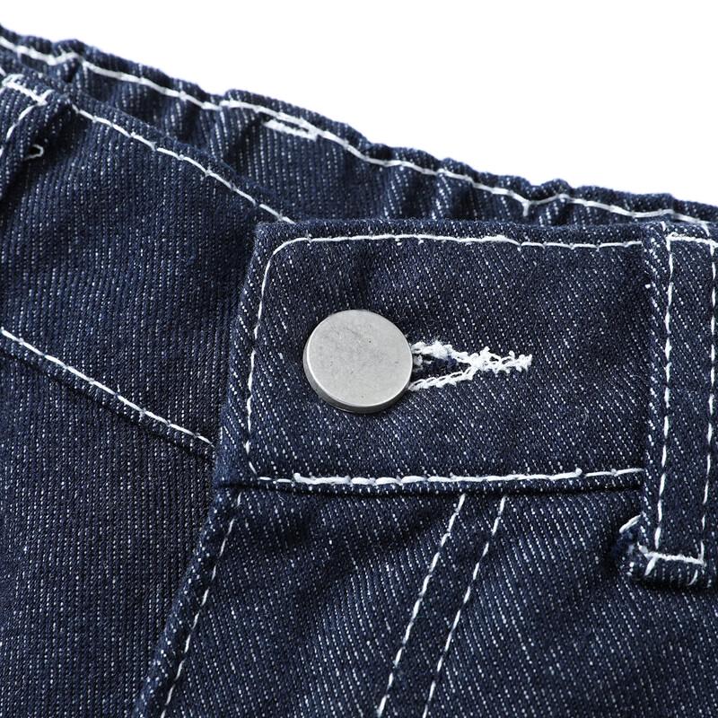 Chu Tang Men's American Retro Loose Curved Leg Denim Jeans