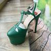 Fashion Brand Sexy Rivet 16cm High Heel Sandals Platform Party Wedding Ball T-stage Women Shoes High Quality Large 43summer Female Shoes