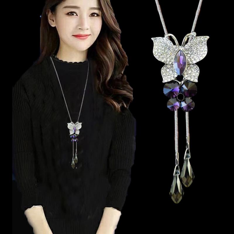 Elegante Quasten-Pulloverkette für Damen - Vielseitiges, hochwertiges europäisches und amerikanisches Design für Herbst/Winter-Mode