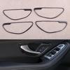 4pcs Carbon Fiber Interior Door Handle Cover Trim Sticker Fit for Mercedes Benz W205 X253 C GLC Class 2015 2016-