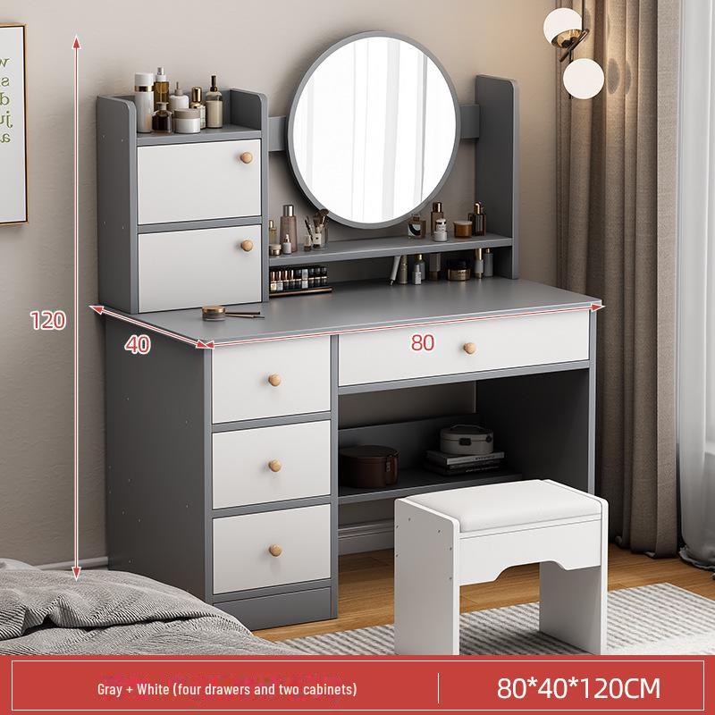 Modern Large Capacity Makeup Vanity with Storage for Bedroom
