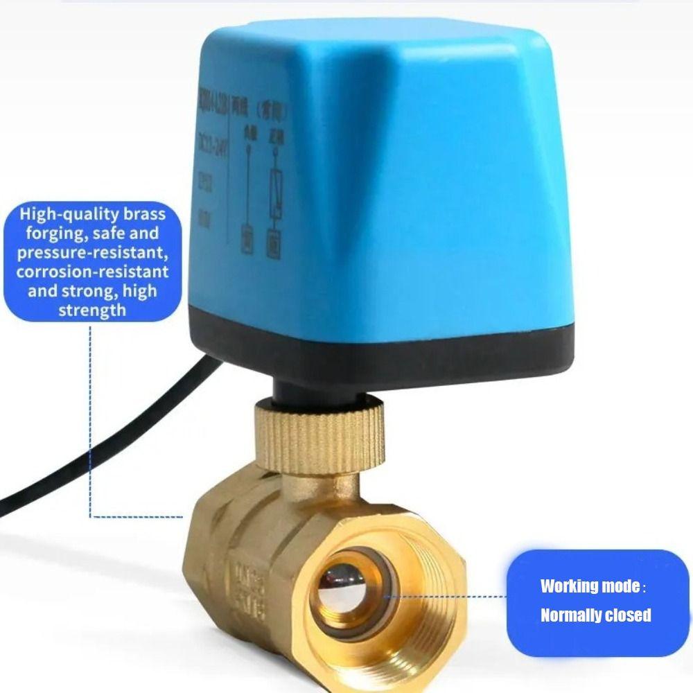 Robinet cu bilă electric cu 2 căi durabil Normal Închis Solenoid cu o comandă cu două fire DN50 DC12V-24V AC220V Robinet cu bilă motorizat