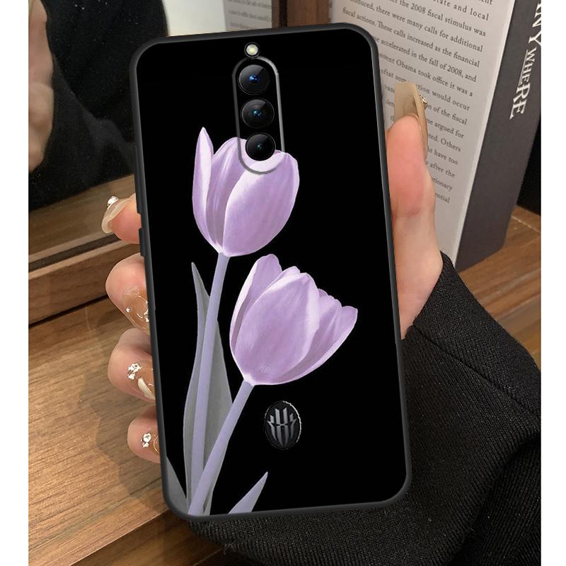Tulip Flower Case For Nubia Red Magic 8S 9S Pro Plus 6S 7S 6 7 Pro 6R 5G RedMagic 9 8 10 Pro Plus Coque