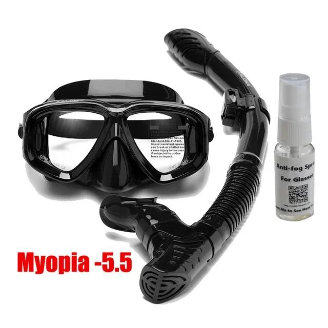 Scubal Diving Mask Snorkels  Set  Anti-burst myopia lenses  Anti-Fog adult Diving Swimming Easy Breath Tube  Snorkel Mask