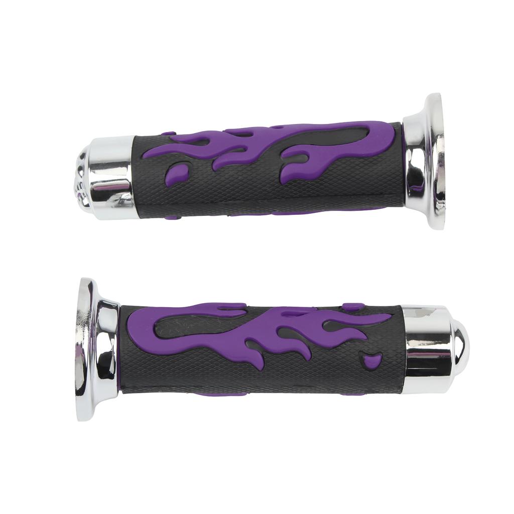 Motorrad Gasgriff Drehgriffe 7/8'' 22MM Lenker Rote Flamme Totenkopf Für Harley Honda Yamaha Suzuki Universal