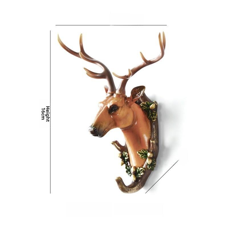 Wall Head Animal Hook Resin Decorative Hanger For Home Bedroom Office Decor