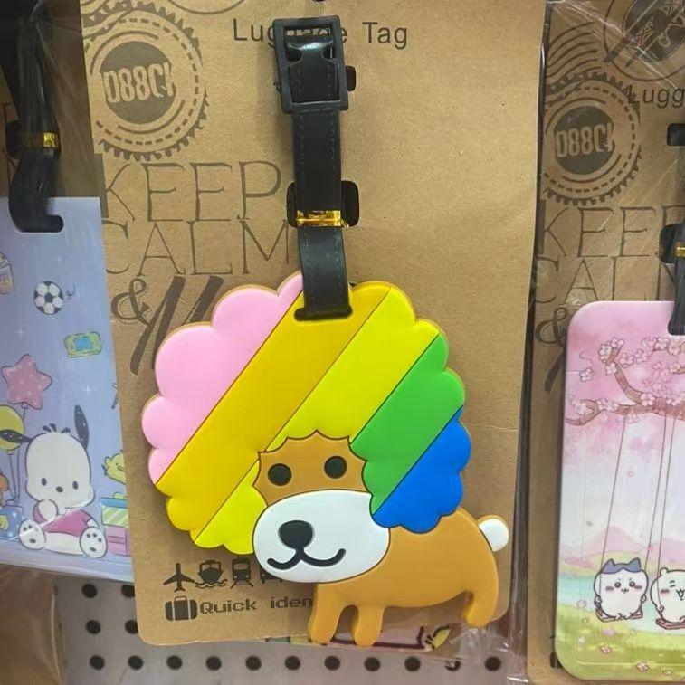 Etichetă moale din cauciuc pentru bagaje, cu desene animate: Bichon Maltez, Golden Retriever și Corgi