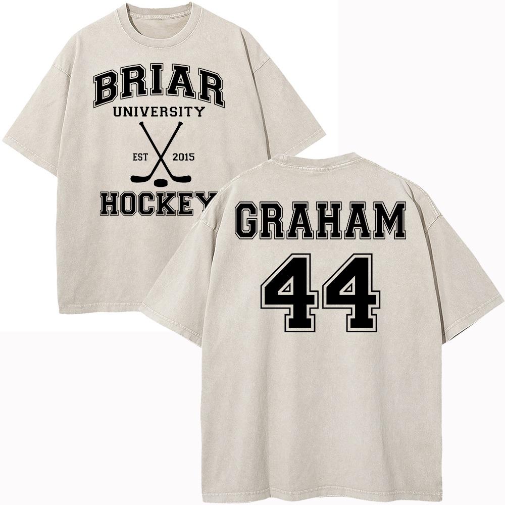 Retro Washed Out Campus Graham 44T Shirt Fashion Men's Briar University Hawks Di Laurentis66 Tucker 46T Shirt