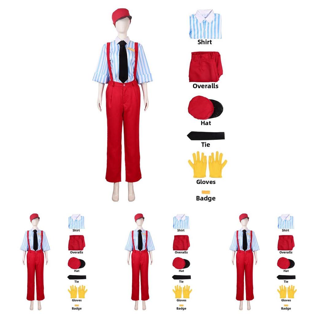 Anime Game Cosplay Costume Polyester Outfit With Hat For Halloween Roleplay Events