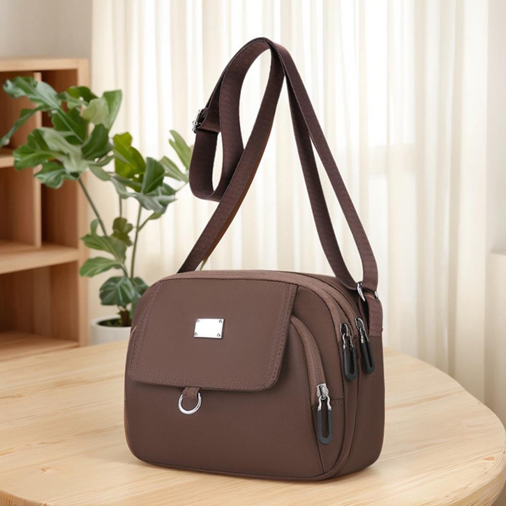 Multi-pocket Middle-aged Mother's Bag Zipper Women Oxford Messenger Bag  Female