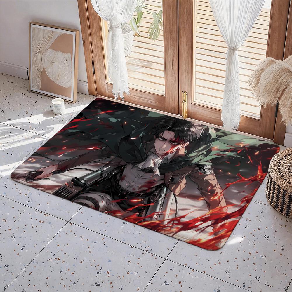 Anime Hot A Attack on Titan Floor Mat Eco Flannel Doormat Non Slip Odorless Indoor Floor Rug Soft Short Plush Home Mat