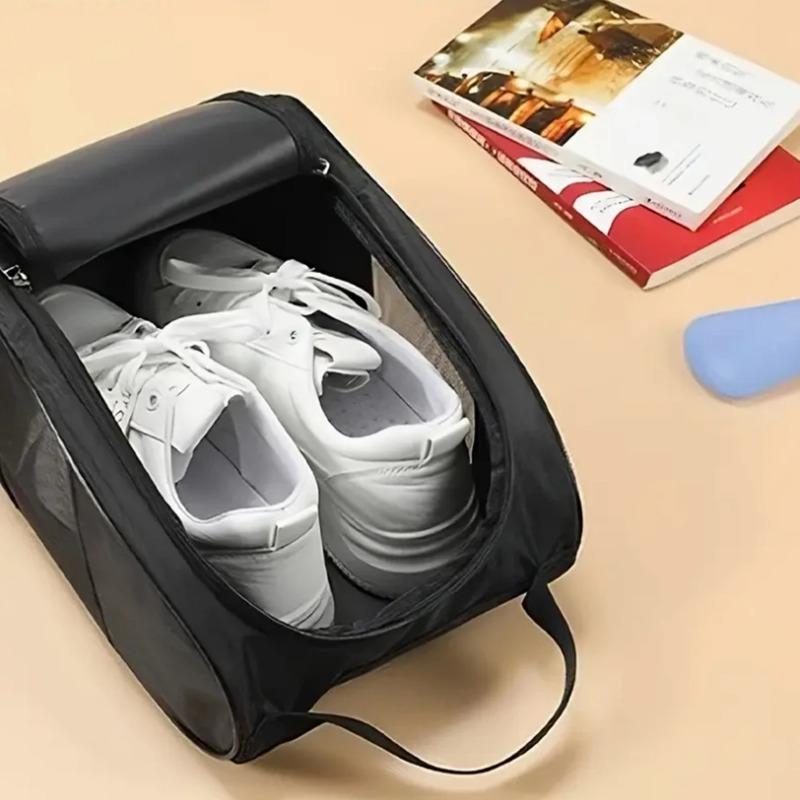Breathable Portable Golf Shoe Bag Lightweight Oxford Cloth Handbag Dustproof Sports Carrier for Football Tennis Shoes
