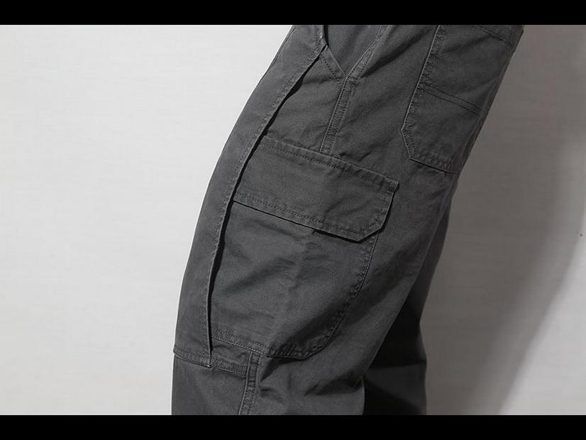 Men's Retro Japanese Multi-Pocket Loose Tapered Overalls for Spring and Autumn