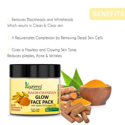 KAZIMA Haldi Chandan Glow Gesichtsmaske, 100g