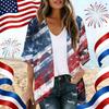 Women's Independence Day Print Cardigan, Loose-Fit Tunic, Casual Shirt