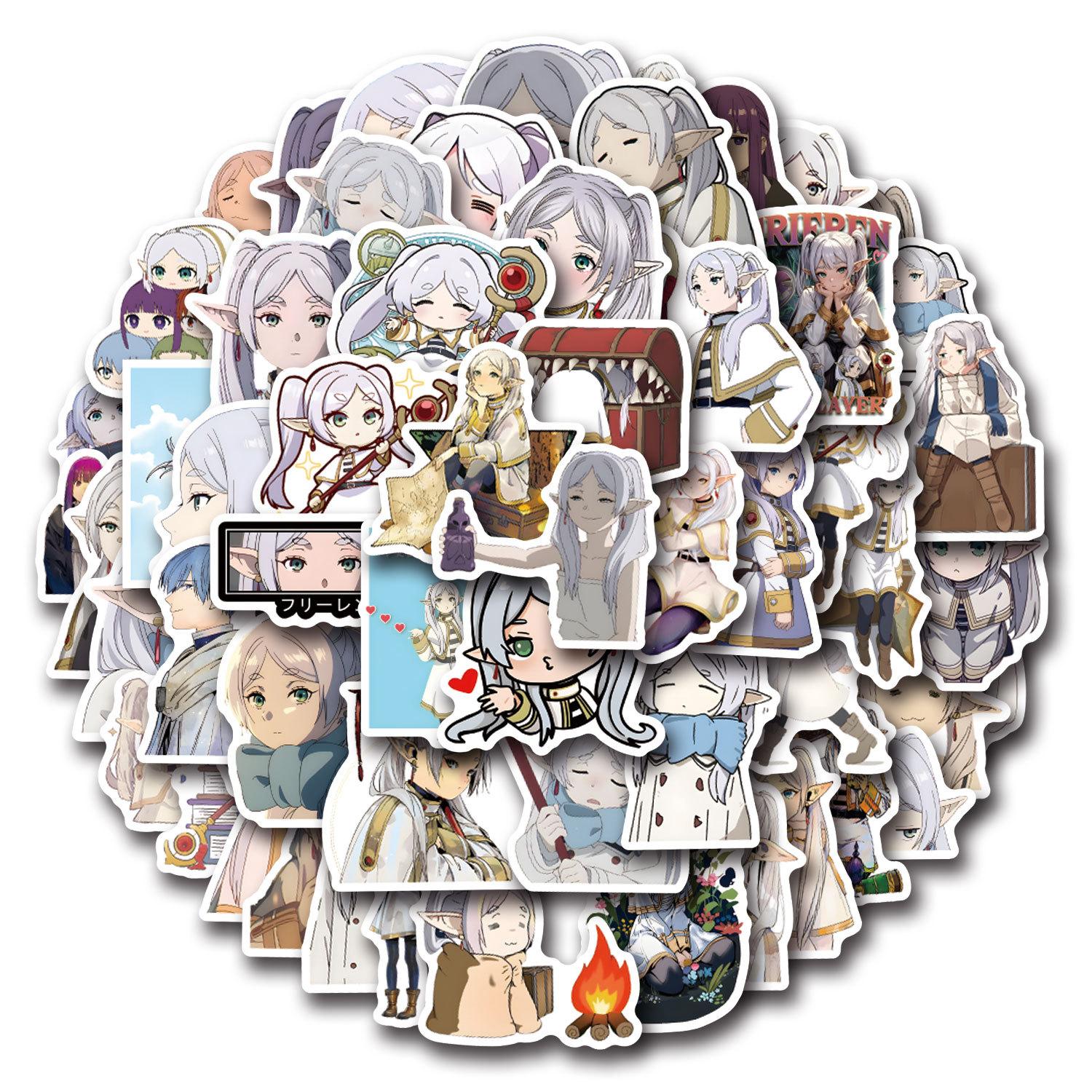 

55 Новых Моделей Стикеров-Дудлов Фрирен: За пределами конца путешествия Чемодан Стикеры для Мобильного Телефона