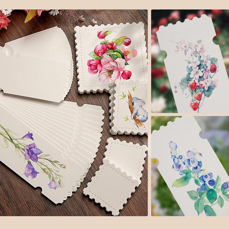 Stamp Ticket Stub Watercolor Painting Paper 50% Cotton 25 Sheets 300G Fine Lines Portable Water Color Paper Art Supplies