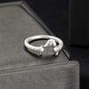 Kpop Cute Metal Dog Rings For Women Men Creative Lovely Pet Animal Dog Opening Finger Ring Family Couple Jewelry Birthday Gifts
