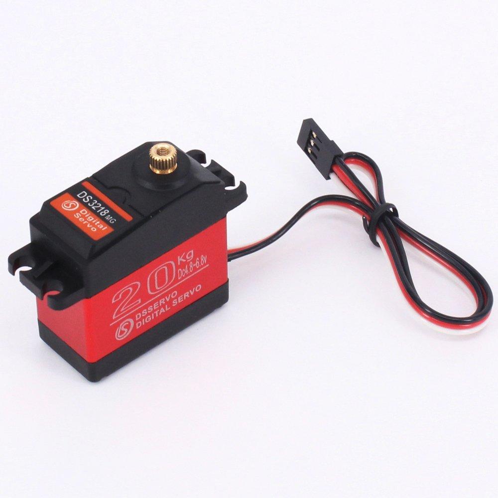 Zosky DS3218 20kg High Torque Full Metal Digital Steering Servo, Waterproof, Compatible with Baja RC Cars (180°)