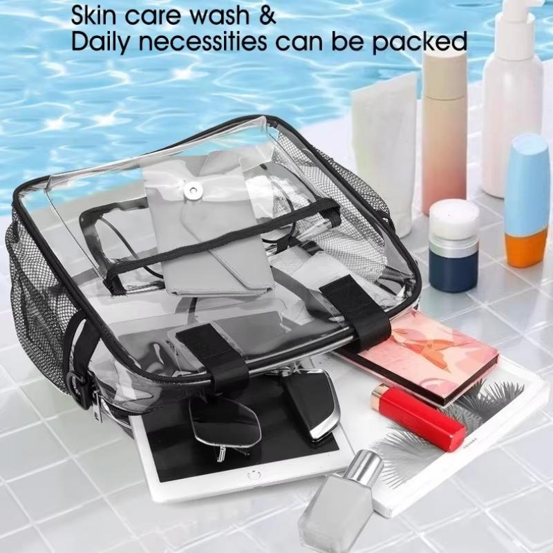 PVC Transparent Swimming Bag Beach Shoulder Crossbody Bag Large Summer Clear Waterproof Fitness Pool Yoga Handbag Sports Tote
