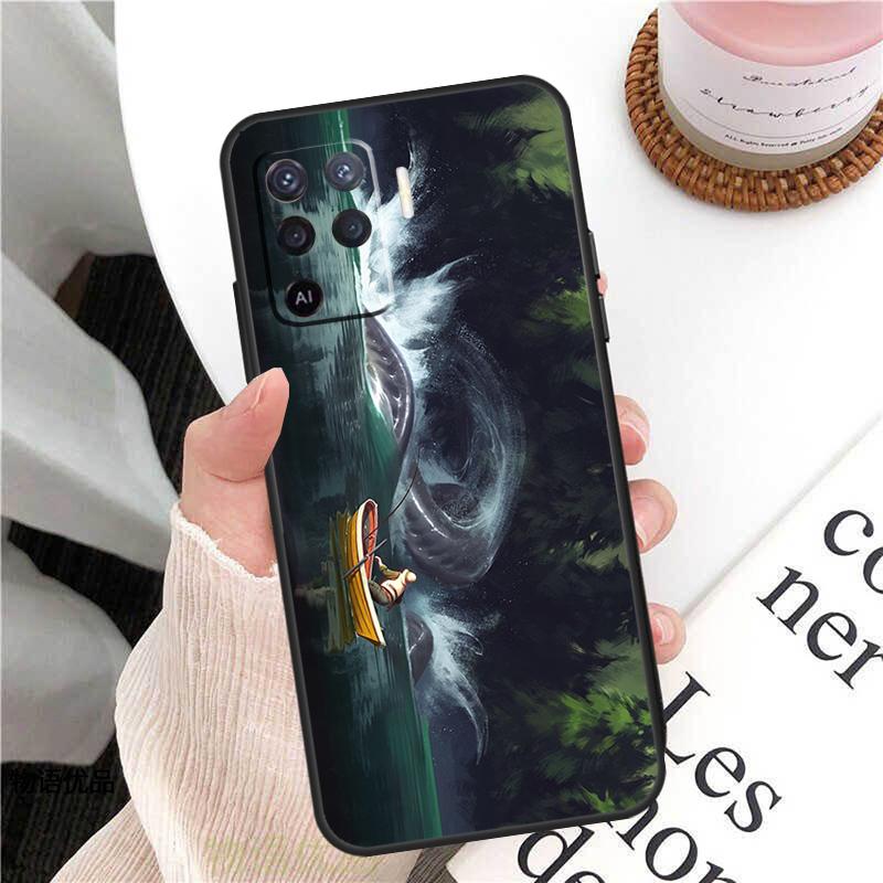 Fish Fishing Fisherman Case For Oppo A78 A54 A74 A94 A17 A57 A77 A76 A16 A96 A18 A60 A80 A40 A38 A58 A98 A15 A5 Pro