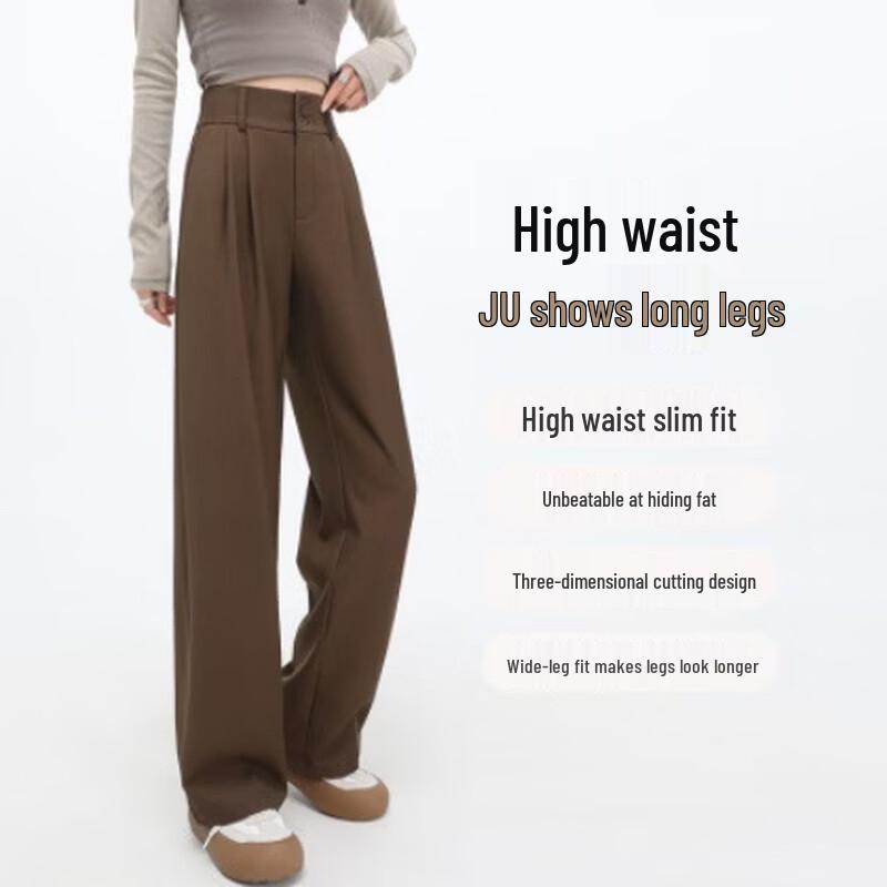 Women s Double-Pleat Wide-Leg Suit Pants S