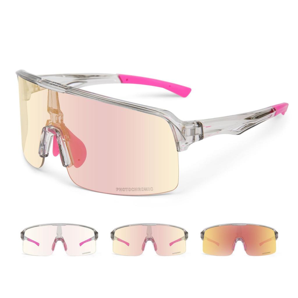 New bicycle road bike cycling glasses, day and night dual-use, photochromic, suitable for mountain climbing and running sports