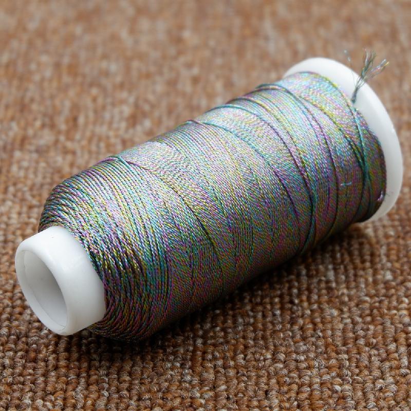 Large Roll 3 Shares 6 Shares 9 Shares 12 Shares Gold Thread Gold And Silver Strands Thread Diy Hand-Woven Thread Color Jewelry Accessories Gold Wire